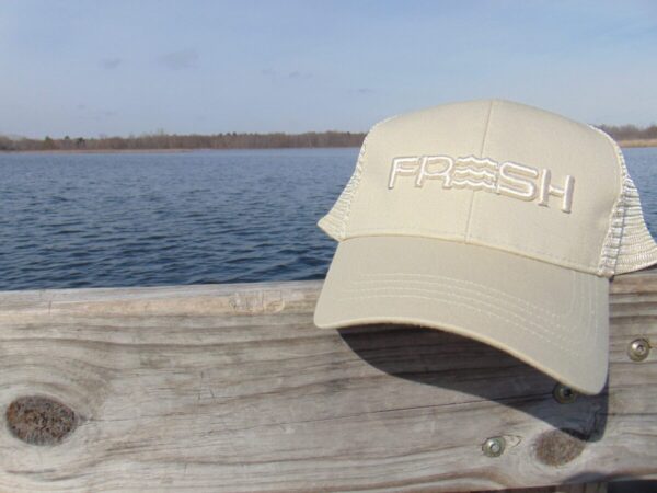 Product Image for  FRESH Adjustable Puff Logo Cap – Sand-on-Sand Meshback
