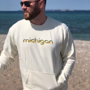 Product Image for  Michigan Tri-look Pocket Crew Sweatshirt