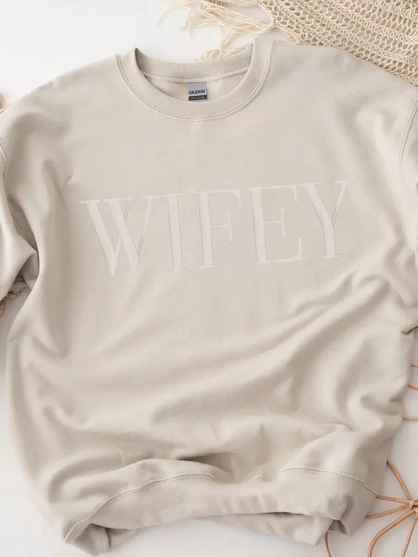 Product Image for  WIFEY Embroidered Sweatshirt