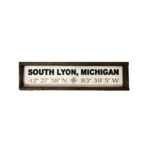 Product Image for  24×6 South Lyon, Michigan  – Block Lettering/Coordinate