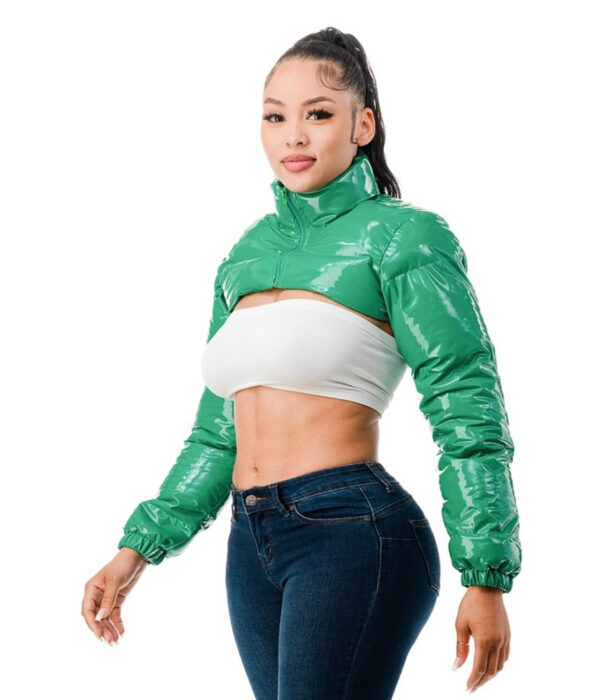 Product Image for  Candy Apple Crop Puffer Coat