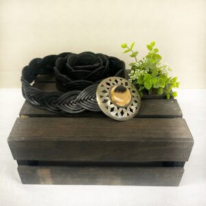 Product Image for  Handmade Moroccan Leather Woven Horn Belt