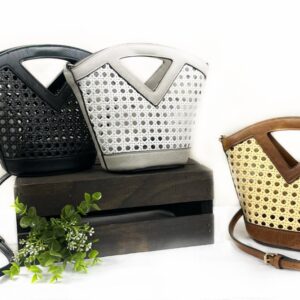 Product Image for  Jen & Co Ashlyn Rattan Bucket Purse