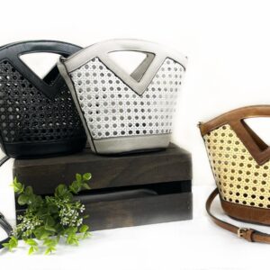 Product Image for  Jen & Co Ashlyn Rattan Bucket Purse