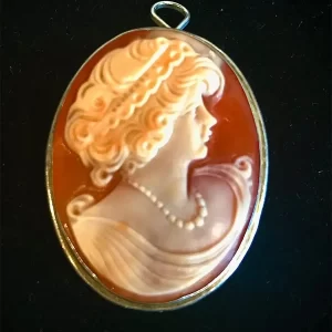 Product Image for  Beautiful Conch Shell Cameo Brooch