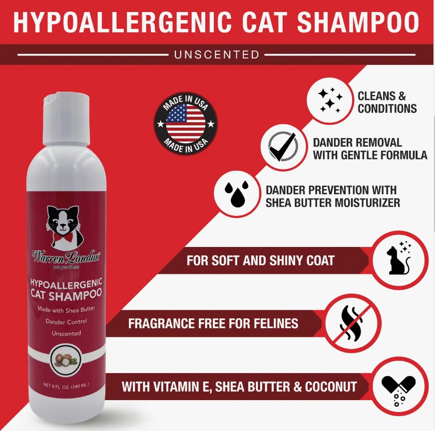 Hypoallergenic Cat Shampoo Unscented 8oz Shop Oakland County Main Streets