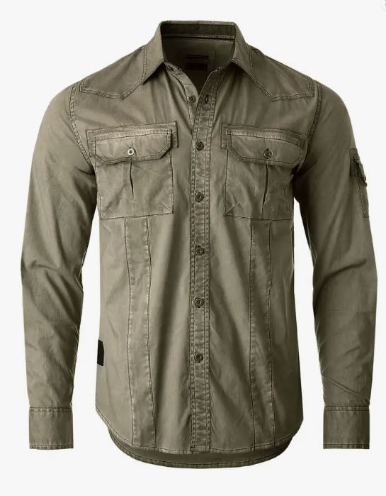 Product Image for  Mens Color Washed Vintage Button Shirt