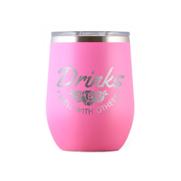 Product Image for  Drinks Well With Others Engraved Wine Tumbler