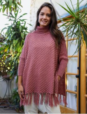 Product Image for  Plum Poncho Sweater – One Size