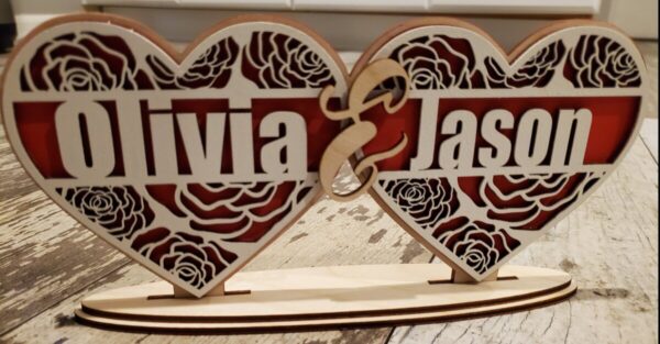 Product Image for  Personalized Valentines Double Heart