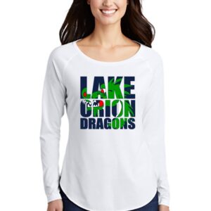 Product Image for  Ladies PosiCharge ® Long Sleeve Tri-Blend Wicking Scoop Neck Raglan Tee – LO Spirit