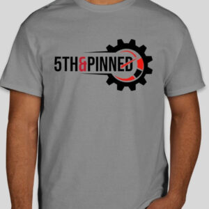 Product Image for  5th and Pinned Adult Logo T- Grey
