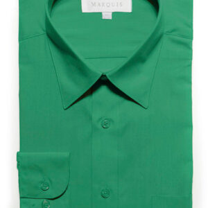 Product Image for  Men’s Marquis Solid Dark Green Dress Shirt (Cotton Blend/Classic Fit)