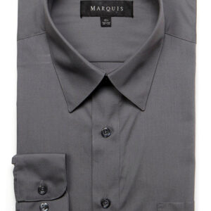 Product Image for  Men’s Marquis Solid Charcoal Gray Dress Shirt (Cotton Blend/Classic Fit)