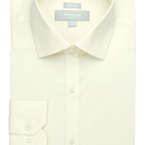 Product Image for  Men’s Marquis Solid Ivory Dress Shirt (Cotton Blend/Slim Fit)