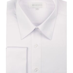 Product Image for  Men’s Marquis Solid White French Cuff Dress Shirt (Cotton Blend/Slim Fit)