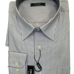 Product Image for  Men’s White/Lavender Striped Cham’s Dress Shirt (Modern Fit/Cotton)