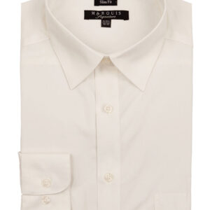 Product Image for  Men’s Marquis Solid Cream Dress Shirt (Cotton Blend/Slim Fit)