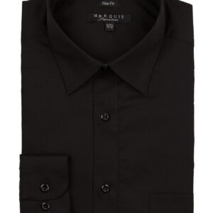 Product Image for  Men’s Marquis Solid Black Dress Shirt (Cotton Blend/Slim Fit)
