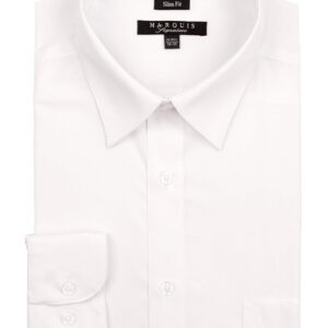 Product Image for  Men’s Marquis Solid White Dress Shirt (Cotton Blend/Slim Fit)