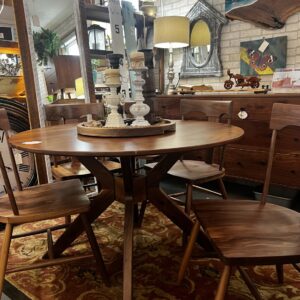 Product Image for  Authentic Amish Hand Crafted Mid-Century Round Dining Table