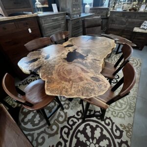 Product Image for  Authentic Amish Hand Crafted Spalted Maple Pub Table w/Black Epoxy