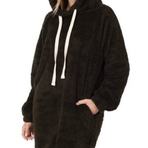Product Image for  HOODED FAUX FUR HI-LOW HEM PULLOVER