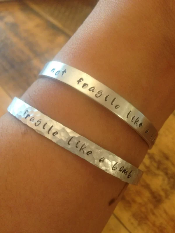 Product Image for  Custom hand-stamped metal cuff bracelets