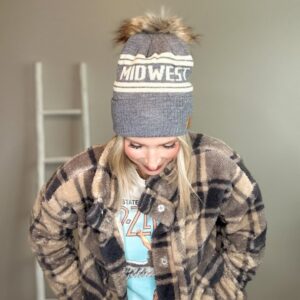 Product Image for  MIDWEST PRIDE POM HAT – GRAY