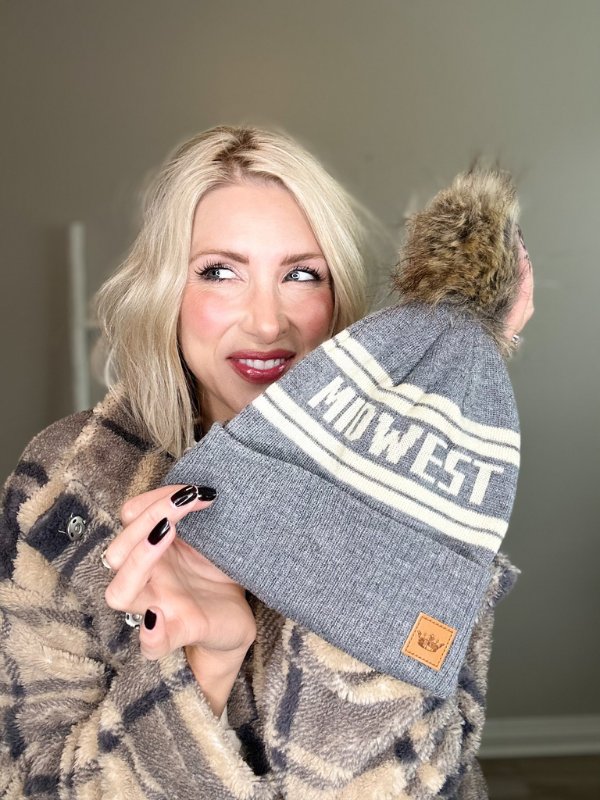 Product Image for  MIDWEST PRIDE POM HAT – GRAY