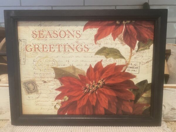 Product Image for  Seasons Greetings Poinsettia Picture