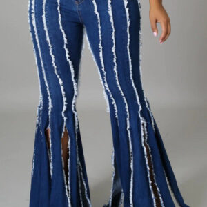 Product Image for  Freya Distressed Bell Bottom Jeans