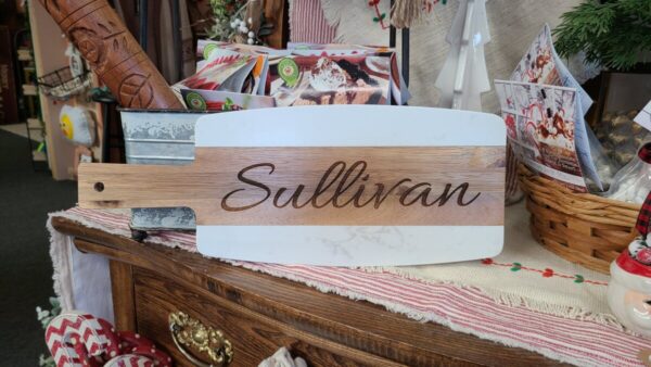 Personalized Marble and Acacia Charcuterie Board - Shop Oakland County ...