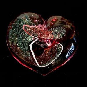 Product Image for  Enchanted Glass Heart Paperweight – Epiphany Studio
