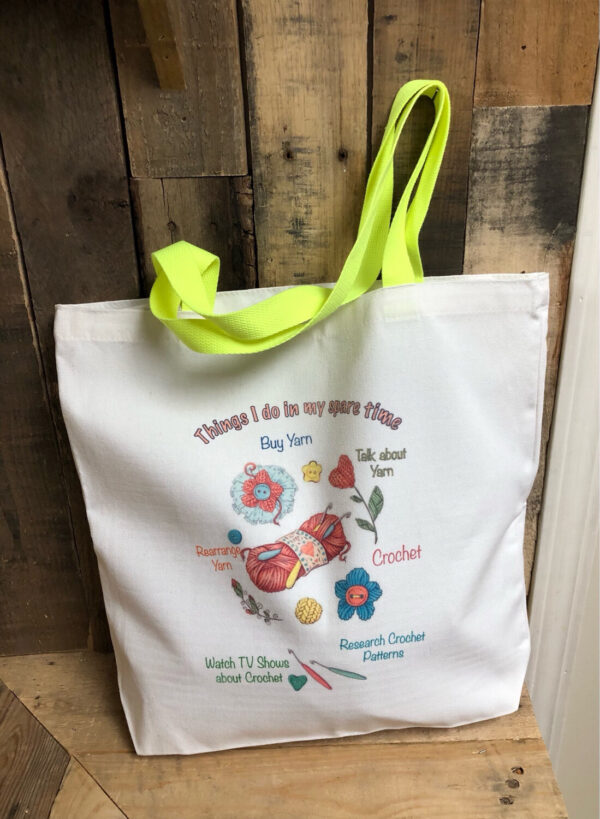 Product Image for  Crochet Canvas Tote Bag