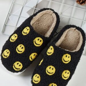 Product Image for  Black Smiley Faces Slippers