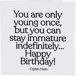 Product Image for  Only Young Once Card