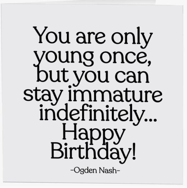Product Image for  Only Young Once Card