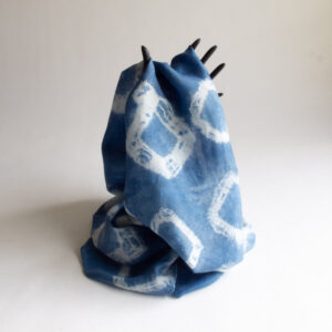 Product Image for  Indigo Shibori Silk Scarf Denise Forrest SKU DFS2