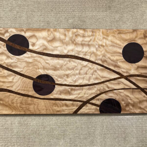 Product Image for  Rounds and Lines Quilted Maple, Figured Mahogany, Dyed Veneer Dennis McCarty GA8