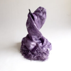 Product Image for  Purple Devore Satin Silk Scarf Denise Forrest SKU DFS1