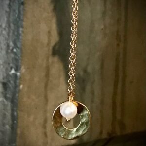 Product Image for  Mend – Promise Gold Plated Lariat Necklace with Pearl