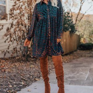Product Image for  Velvet Burn-out Shirt Dress