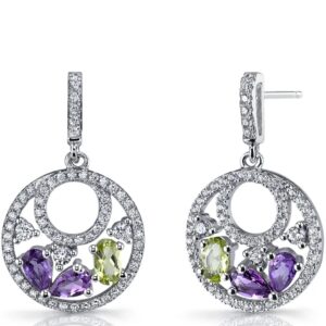 Product Image for  Amethyst & Peridot Dangle Earrings