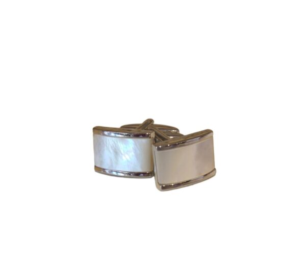 Product Image for  Men’s Mother-of-Pearl Rectangle Stainless Steel Cufflinks