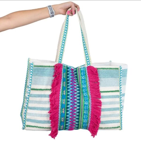 Product Image for  Striped Fringe Tote