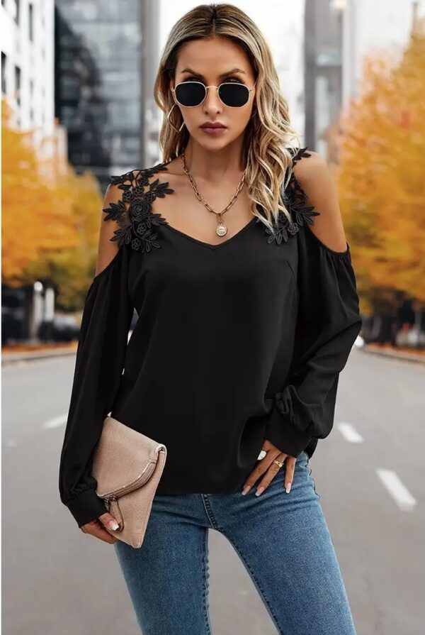Product Image for  Lace Cold-Shoulder Top