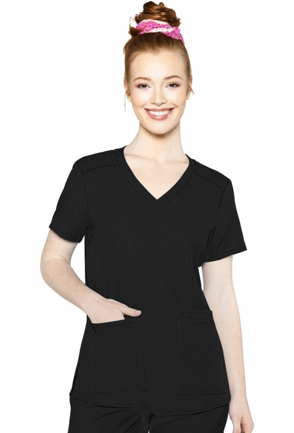 Product Image for  Med Couture 2411 Insight 3 Pocket Scrub Top – Black