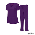 Product Image for  NATURAL UNIFORMS – STRETCH V-NECK CARGO SCRUBS (8400)