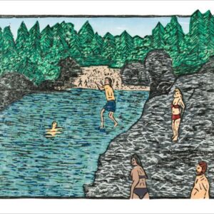 Product Image for  “Black Rocks” Woodcut by Ben Bohnsack